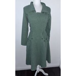 Tatyana Retro Rockabilly Judy Circle Frosted Dress Green S New